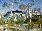 Adrian Scott Stokes Palace of the Popes at Avignon oil painting on canvas